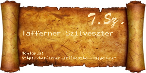 Tafferner Szilveszter névjegykártya