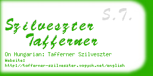 szilveszter tafferner business card